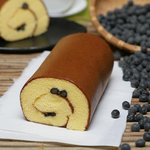 京都 三源庵 丹波黒豆ロールカステラ